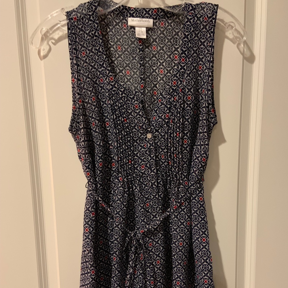 Sheer Maternity Button Tank